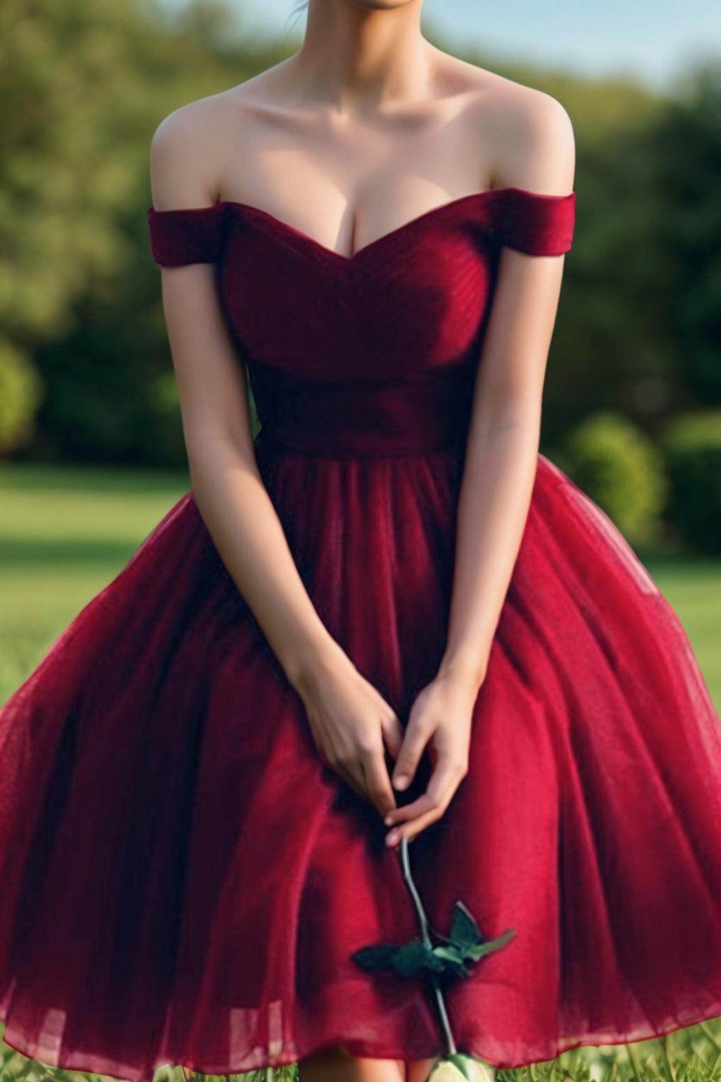 Princess Tea Length Tulle Homecoming Dresses CS0526 - COCOMELODY